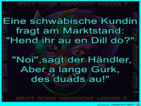 Schwbische Kundin am Marktstand