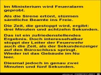 im Ministerium wird Feueralam geprobt,....