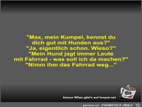 Max, mein Kumpel, kennst du dich gut mit Hunden aus?