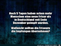 Mehr neue Frisuren als Geimpfte