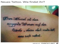 Tolles Tattoo mit Schreibfehlern