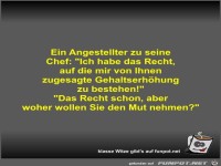 Ein Angestellter zu seine Chef