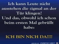 Ich bin nicht da