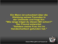 Ein Mann ist schockiert �ber die Kleidung seines Freundes...