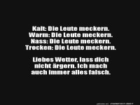 Jammern �ber das Wetter