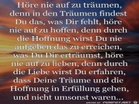 hoere nie auf zu traeumen