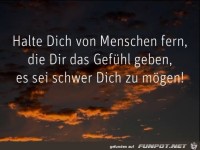 Halte dich fern