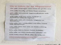 Die 10 Gebote fr das Pflegepersonal