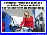 Schütteln Frauen den Zapfhahn...