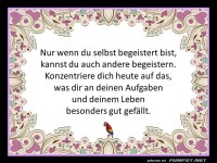 Wenn du selbst begeistert bist