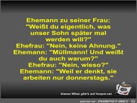 Ehemann zu seiner Frau