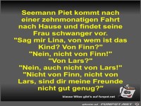 Seemann Piet kommt nach einer zehnmonatigen Fahrt nach...