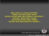 Der Lehrer zu einem Sch�ler