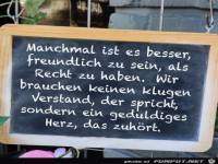 Freundlich sein