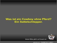 Was ist ein Cowboy ohne Pferd?