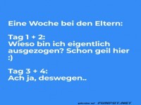 Erlebnisse w�hrend einer Woche bei den Eltern