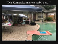 Improvisierte Pool-Konstruktion