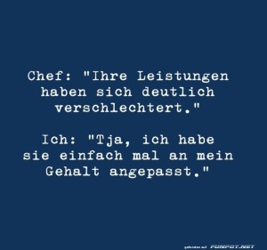 fun-Bild: Humorvolle Antwort auf Gehaltskritik