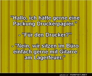 fun-Bild: Druckerpapier-Philosophie im Büro