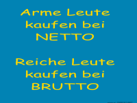 Einkaufsgang: Netto vs. Brutto