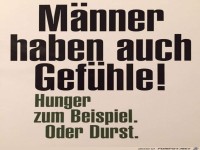 M�nner haben auf Gef�hle