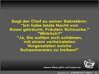 Sagt der Chef zu seiner Sekretärin