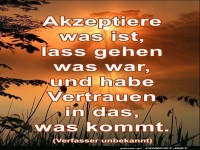 Akzeptiere was ist