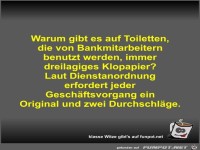 Warum gibt es auf Toiletten