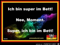 Ich bin im Bett
