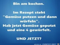 Gemse putzen und dann wrfeln