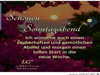 Schnen Sonntagabend...