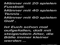 Altersweisheit: Vom Fu�ball zum Golf