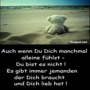 herz-Bild: Einsamer Teddy: Strandguru der Herzen