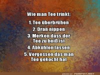 Der vergesse Tee-Ritual