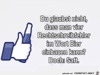 Du glaubst nicht, dass man...