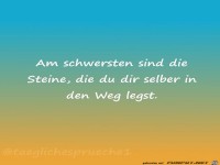 Am schwersten sind die Steine