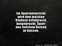 Sportstunde: Der Beginn des Sporthasses!