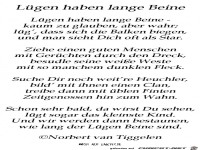 Luegen haben lange Beine