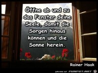 Oeffne ab und zu das fenster