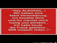 Mit Alkohol eine Vereinbarung treffen