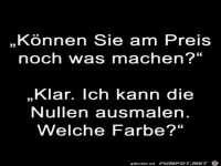 Am Preis noch was machen