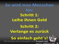 Menschen los werden