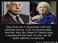 nach 62 Jahren Ehe will sie die Scheidung......