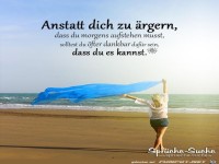 Anstatt dich zu aergern