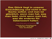 Das Glck liegt in unserer
Einschtzung und nicht in...