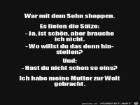 Sohn ist wie die Oma