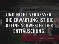Erwartung und Enttuschung Zitat