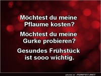 Humorvolles Angebot f�r ein gesundes Fr�hst�ck