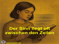 Der Sinn liegt oft zwischen den Zeilen