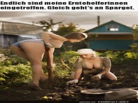 Endlich sind die Erntehelferinnen da